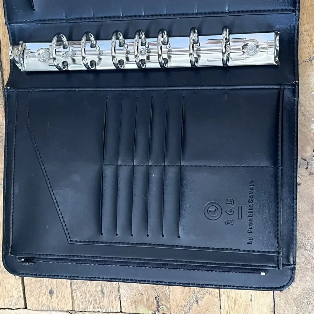 Franklin Covey 365 Planner Black Leather Canvas Magnet Closure
